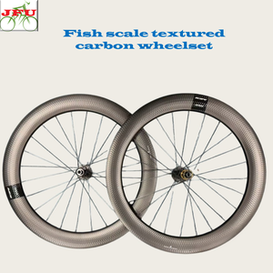Juego de Ruedas de Fibra de Carbono Completo con Diseño de Escamas de Pescado Personalizado para Cervelo, Pinarello, Colnago, Canyon, Factor, Scott, Trek, Hecho en China - Product Image 1