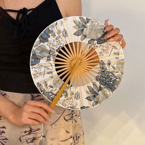 Éventails personnalisés de style ancien, éoliennes en bambou d'art populaire, portables et peints, pour le Nouvel An chinois, Halloween, Noël et les festivals - Product Image 3