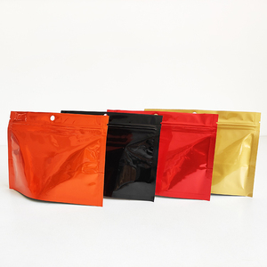 Sản phẩm mới nhiều màu đứng lên túi kim loại rào cản Nắp kéo dây kéo thực phẩm snack bao bì túi với treo lỗ - Product Image 2