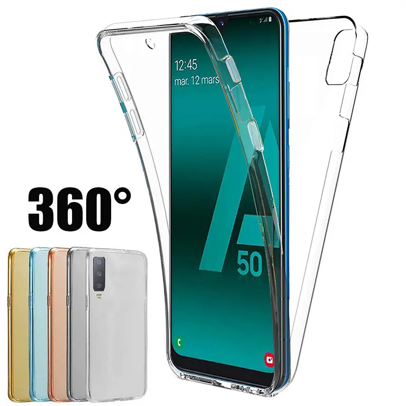 360 градусов полный корпус прозрачный мягкий Силиконовый ТПУ двойной чехол для телефона Samsung Galaxy S20 S22Ultra S21FE S10Plus S7 S6 Edge S9 S8