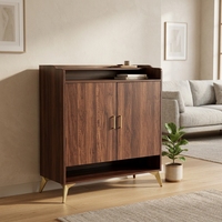 Étagère de rangement en mélamine de luxe moderne, buffet à trois niveaux, design durable et écologique pour le rangement de la chambre à coucher