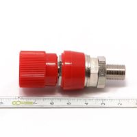 Amass 24.935 M10 Bornier de connexion en laiton nickelé, haute intensité 80A, isolant, type banane, avec vis de fixation 4mm