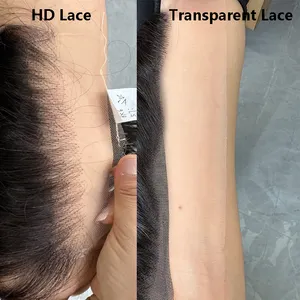 Parrucche di capelli umani intrecciati ricci in merletto crudo vietnamita 13X4 hd
