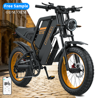 Bicicleta Eléctrica de Montaña COSWHEEL de 20'', Bicicleta Eléctrica Todoterreno, Bicicleta Eléctrica de 1000w 52v con Doble Batería, Bicicleta Eléctrica en Stock en la UE, Bicicletas con Ruedas Anchas