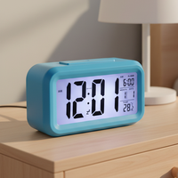 Reloj Despertador Inteligente EMAF con Calendario, Temperatura, Retroiluminación, Pantalla LCD Digital Grande para Aula, Función de Repetición