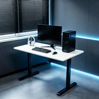 Escritorio Eléctrico Ergonómico Inteligente de Altura Ajustable con Motor Único para Hogar y Oficina, Ideal para Juegos y Computación