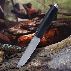 Couteau de poche EDC personnalisable de haute qualité en acier inoxydable à lame droite avec manche en caoutchouc, épaisseur 7 mm, garantie 1 an - Product Image 3