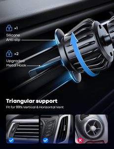 Lamicall STCV03 超強力N52磁石 車載スマホホルダー エアベント式 強力マグネット式 車用携帯電話クリップ ユニバーサル - Product Image 3