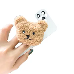 Модный милый 3D мультяшный плюшевый держатель телефона в форме медведя ленивый кронштейн складной универсальный мобильный аксессуар для подставки для телефона