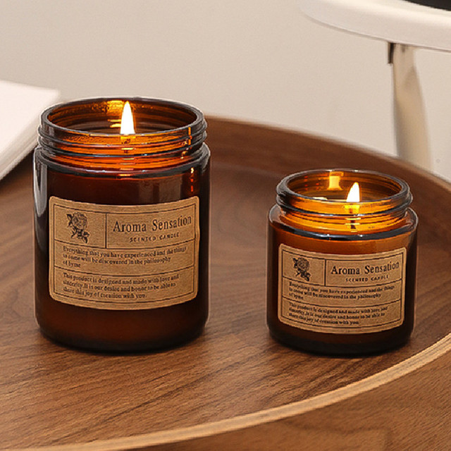 Long-lasting Smokeless Premium Home Aroma Soy Wax Luxurious Vintage Design Tea Scented Candle for Valentine's Day Holiday