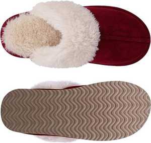 Chaussons d'hiver en coton doux et antidérapants pour femmes, style fourrure, vente en gros, thermiques pour l'intérieur - Product Image 4