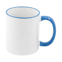 Vente en gros de tasses à café en céramique blanches personnalisées de 11 oz, résistantes au micro-ondes, avec impression par transfert thermique, pour sublimation