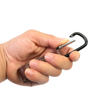 Crochet de poussette pour bébé, crochet de sac en alliage d'aluminium, anneau en D noir et marron pour usage extérieur - Product Image 3