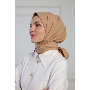Pure Cotton <b>Scarf</b> Latte Woven Breathable Modest Women Casual Daily Wear - Product Image 4