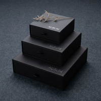 Caja Rígida Personalizada Premium con Logotipo en Lámina Dorada, Cajas de Regalo Deslizantes de Lujo para Joyería de Marca
