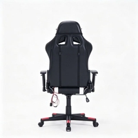Bureau d'ordinateur de style moderne avec tubes lumineux LED, chaise de jeu ergonomique personnalisée