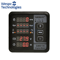 Panneau de commande GM51H, compteur de moteur, niveau de carburant, tension de la batterie, fonction de protection, compteur de température d'huile pour générateur diesel (IP54)