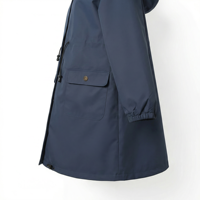 Nouvelle Trench-Coat Homme Tendance Imperméable en Tissu Oxford Léger à Capuche 100% Polyester Séchage Rapide Décontracté pour l'Extérieur