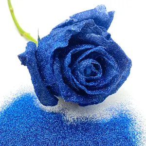 Bunga mawar biru Glitter biru segar bunga mawar glitter bubuk untuk Festival pernikahan dekorasi rumah dalam ruangan