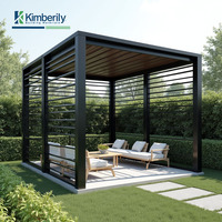 Pergola motorisée de luxe télécommandée à cadre en aluminium à commande électrique Pare-soleil pour pavillon extérieur