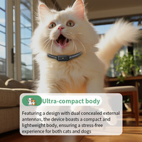 4G Mini Pet GPS Tracker IP67 Waterproof Plastic Global Locator Anti-lost Collar for Cats Dogs with 1 Year Battery Life