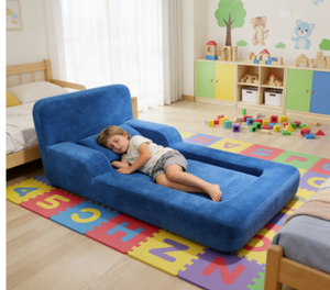 Canapé-lit pliable en <span class=keywords><strong>mousse</strong></span> pour enfants, <span class=keywords><strong>fauteuil</strong></span>-lit léger 2-en-1 pour tout-petits avec housse lavable pour salle de jeux - Product Image 4