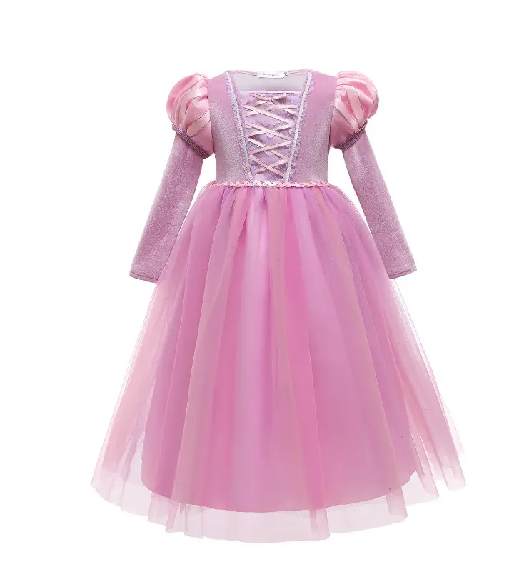 ハロウィンパーティープリンセスドレス子供服女の子ロングヘアプリンセスドレス
