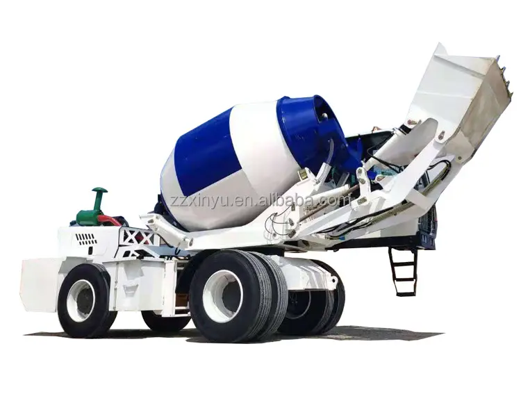 1.2m3 mini hacimsel beton çimento mikser kamyonu mobil kendinden yüklemeli beton karıştırıcı