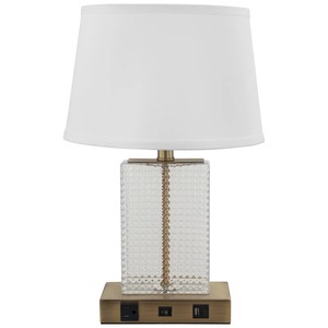 Modern White Fabric <b>Shade</b> Desk Table <b>Lamp</b> USB Port <b>Drum</b> Dark Bronze Finish Bedroom Hotel UL Certified Factory Nightstand <b>Lamp</b> - Product Image 3
