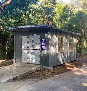 7x4.2ft PVC thép mạ kẽm ngoài trời Vườn hộp lưu trữ đỉnh mái thiết kế dễ dàng lắp ráp khung gỗ tự nhiên kho lưu trữ - Product Image 3