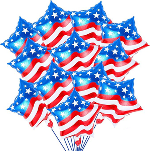 Bulk 18 Inch Patriotic American Flag Star-shaped Foil <b>Balloon</b>, Metallic Party <b>Balloon</b> for 4th of July Independence Day <b>Decor</b> - Product Image 1