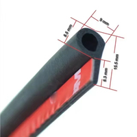 EPDM PVC porte de défense aérienne de voiture petit joint en mousse éponge automobile à 9 caractères éponge de fenêtre de type P bande d'étanchéité en caoutchouc auto-adhésive