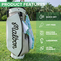 Prix usine Golf Serviette Clips 2 Pcs/Set Golf Microfibre Serviette Microfibre Gaufre Golf Serviette Moyen Crochet