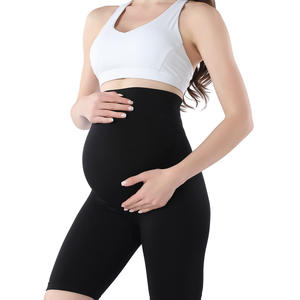 2024 Hamilelik Dönemi Kısa Kadın Emzirme Pedi Büyük Beden İnce Kesim Dikişsiz Düz Yüksek Bel Esnek Bel Dört Yönlü Esneme - Product Image 2