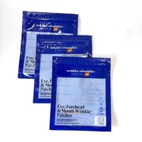 Pochette zippée personnalisée, emballage plat, sacs en mylar à fermeture à 3 côtés avec fenêtre transparente visible pour accessoires cosmétiques