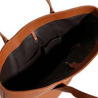 Sac fourre-tout tendance style The Row pour femmes - Grand sac à main en cuir minimaliste noir et marron
