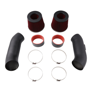 Sistema de Admisión de Aire Frío de Aluminio AOSU para M5 M6 F10 F11 F12 F13 S63TU 4.4L Twin Turbo V8 AIM106-BK-RD Negro + Rojo (2012-2018) - Product Image 1