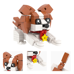 MOC3069-3079 Bulldog Poodle schnauzer Siberian Husky <span class=keywords><strong>Beagle</strong></span> biên giới Collie Chihuahua Papillon Lắp ráp khối xây dựng đồ chơi trẻ em - Product Image 3