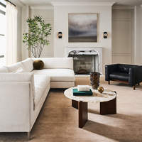 Table basse contemporaine en marbre onyx blanc, design très populaire, pour la maison, l'appartement, le centre commercial ou la villa
