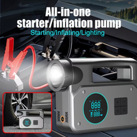 Starter Jump darurat mobil tugas berat, penguat baterai mobil portabel 5-in-1 dengan Inflator ban, untuk bensin 8.0L/1.72 Diesel