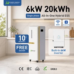 Sistema ESS Todo en Uno JApower Monofásico de 6kW 20kWh con <span class=keywords><strong>Inversor</strong></span> Híbrido Deye Integrado y Batería Solar Doméstica LiFePO4 de 51.2V - Product Image 1