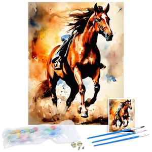 Dropshipping Haute qualité 100% dessins d'animaux faits à la main <span class=keywords><strong>abstrait</strong></span> <span class=keywords><strong>cheval</strong></span> <span class=keywords><strong>peinture</strong></span> à l'huile sur toile pour la décoration de la maison - Product Image 1