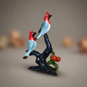 Figuras de Pájaros de Vidrio Hechas a Mano en una Rama con Bayas, Decoración de Pascua, Tema Animal, Artesanía de Vidrio, Mundo de Vidrio en Miniatura, Rajasthan - Product Image 5