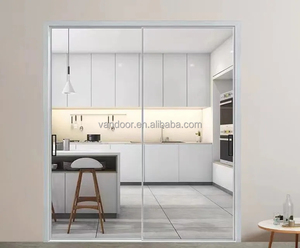 Portes coulissantes en aluminium, portes patio en verre pour maisons, chambres, jardins, cloisons modernes, insonorisées, double vitrage, antivol - Product Image 3
