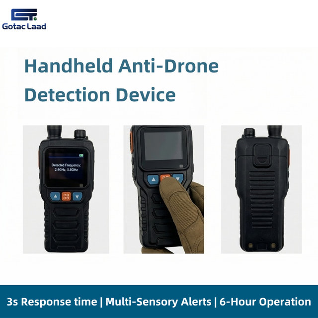 Durable Portable Anti-Drone Handheld Signal Detector Remote Control 70MHz-6.2GHz UAV Signal Capture Tracking Device 1.5-3KM
