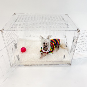 <span class=keywords><strong>Cage</strong></span> pour animaux de compagnie personnalisée professionnelle en usine maison pour animaux de compagnie maisons pour chiens transporteur pour animaux de compagnie en acrylique transparent