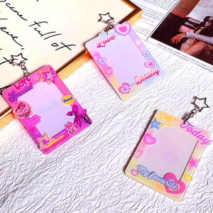 Porta-retratos de Plástico Acrílico Personalizado, Amostra Grátis, Suporte para PC, Chaveiros, Porta-Cartões Transparente - Product Image 5