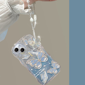 <span class=keywords><strong>Funda</strong></span> de teléfono suave transparente con purpurina de mariposa de lujo para <span class=keywords><strong>iPhone</strong></span> <span class=keywords><strong>13</strong></span> 12 11 14 Pro Max 14 Plus, cordón de cadena colgante, bonita <span class=keywords><strong>funda</strong></span> de silicona - Product Image 5