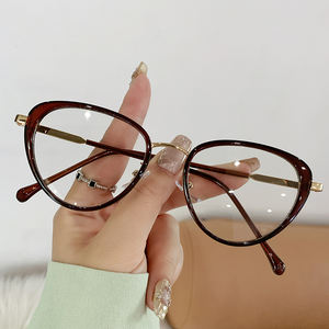 キャッツアイ女性用眼鏡フレームブルーライトブロッキングフォトグレーメガネメガネ金属光学処方コンピュータ眼鏡 - Product Image 5