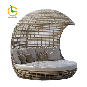 Lit de soleil Offre Spéciale auvent manuel ensemble de jardin extérieur lit de soleil adulte lits de jour meubles en rotin plage Cabana chaise longue - Product Image 5